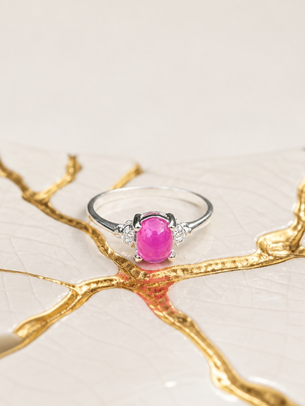 NEW! Ruby & Topaz Ring